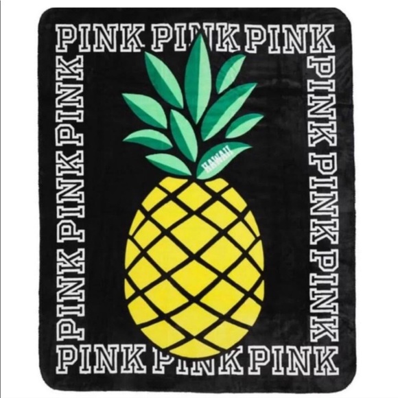 PINK Victoria's Secret Accessories - Victoria’s Secret PINK pineapple Sherpa blanket PINK Victoria's Secret Accessories - Victoria’s Secret PINK pineapple Sherpa blanket